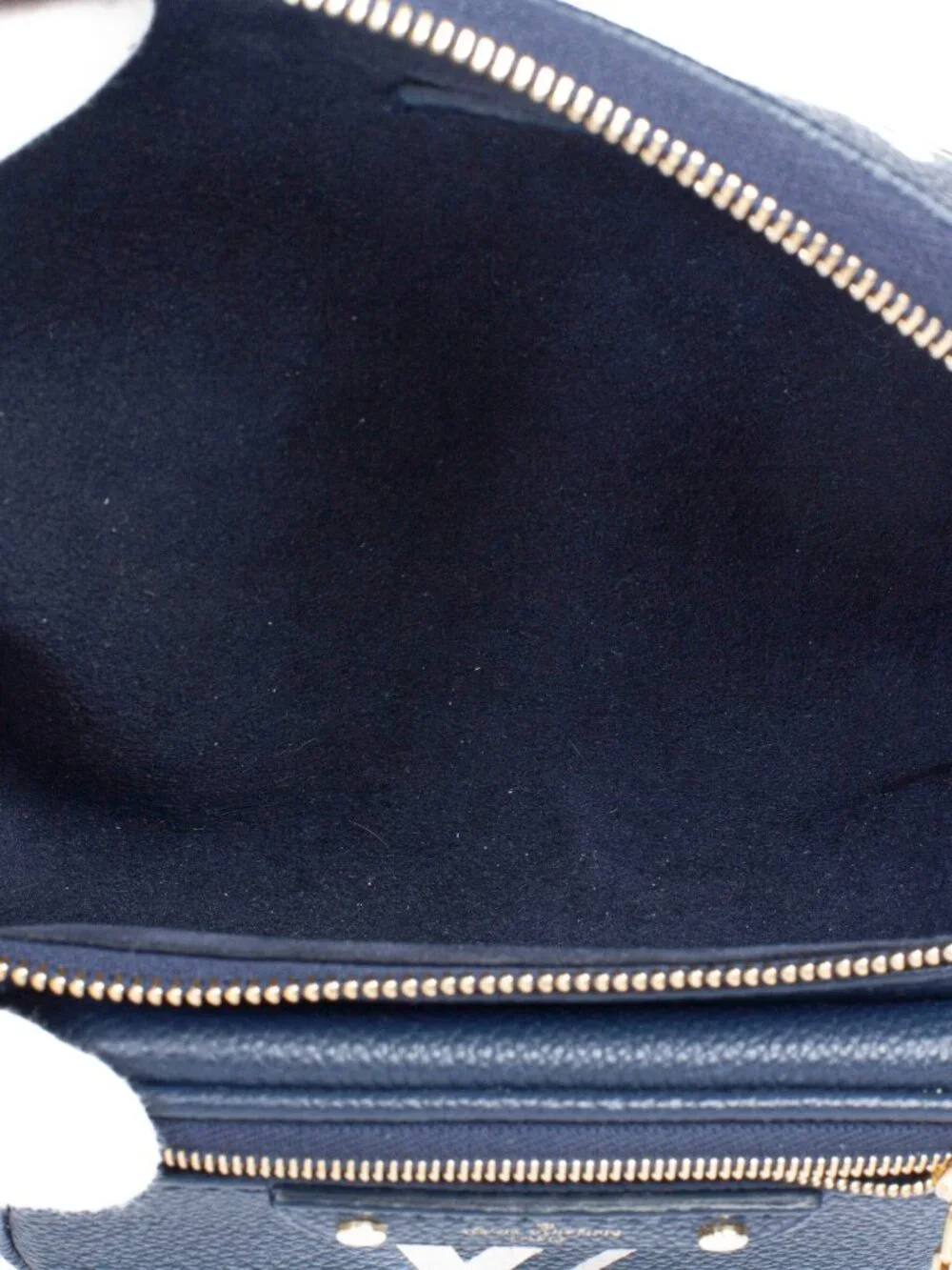 Authentic Louis Vuitton Empreinte Monogram Giant Mini By The Pool Bumbag Navy - Picture 7 of 9